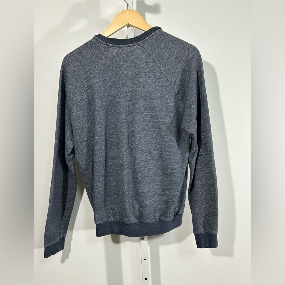 Everlane The Track Crew Sweatshirt | Heather Navy | Size S - Picture 5 of 5
